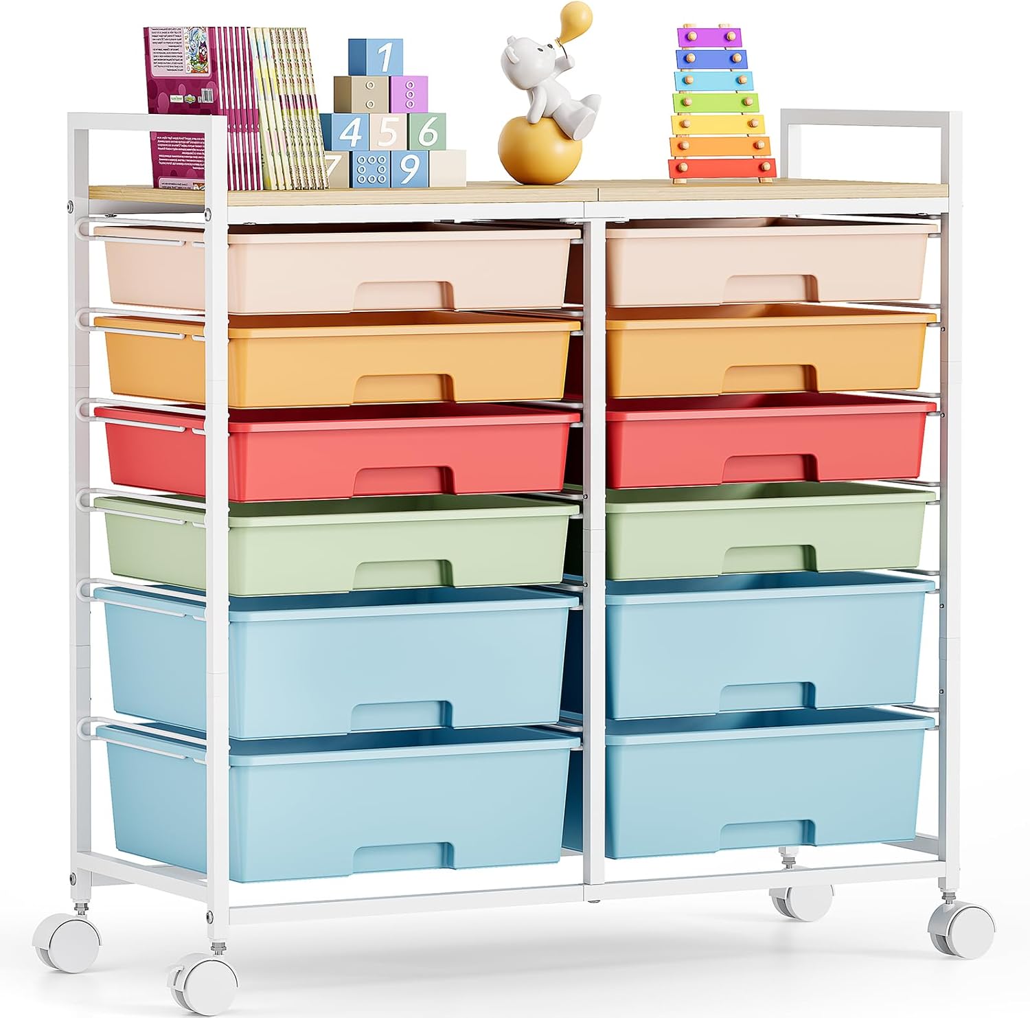 Art Craft Rainbow - Carrito de Almacenamiento con Ruedas y