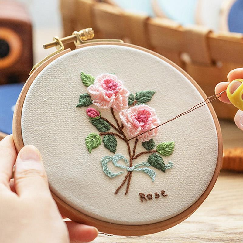 Embroidery Hoop Kit - Aros de bordado de madera de