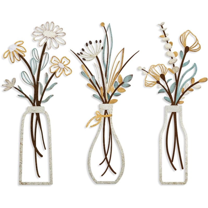 Art Craft Flower - 3 piezas de flores de metal