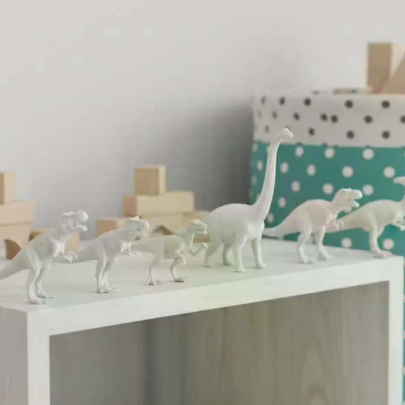 Art Craft Education - Set de Juguetes de Dinosaurios Blancos