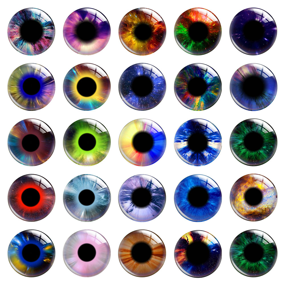 Art Craft Eyes - Cabujón de cristal plano redondo con