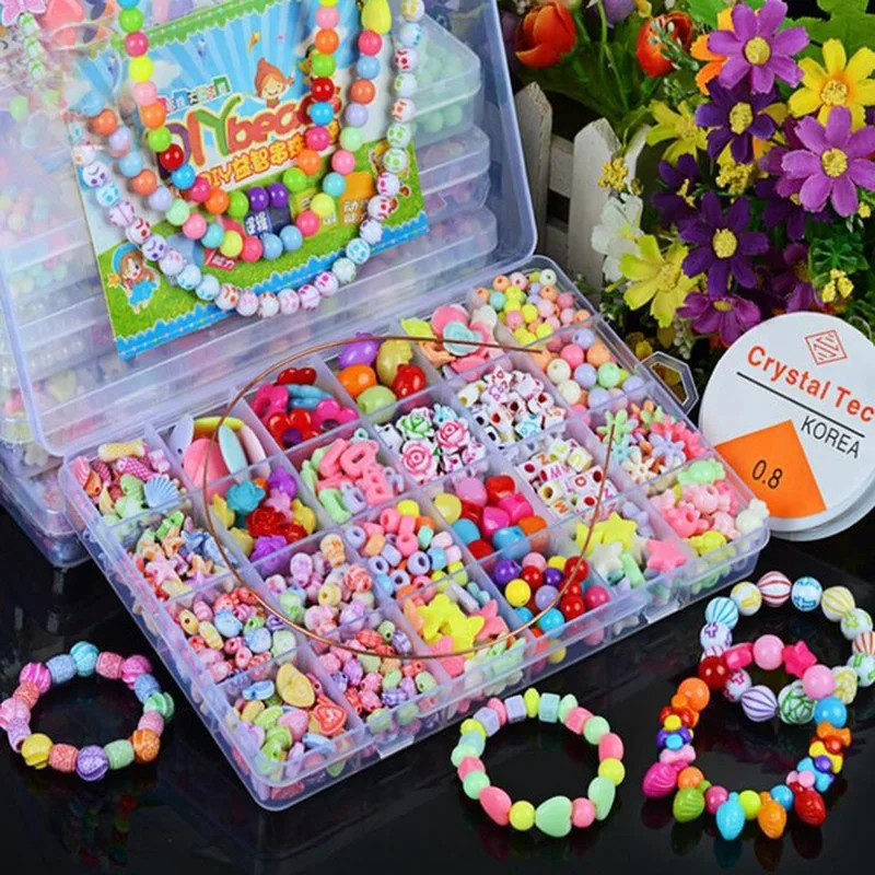 Art Craft Rainbow - Juego de cuentas DIY para niñas,
