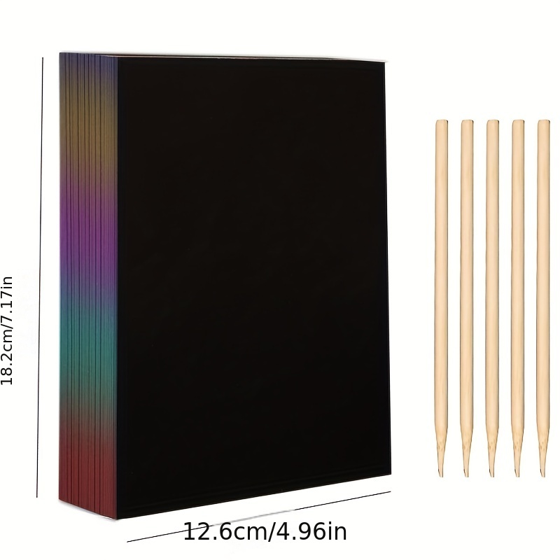 50 hojas de papel para rascar, - Art Craft Rainbow reseña y precio