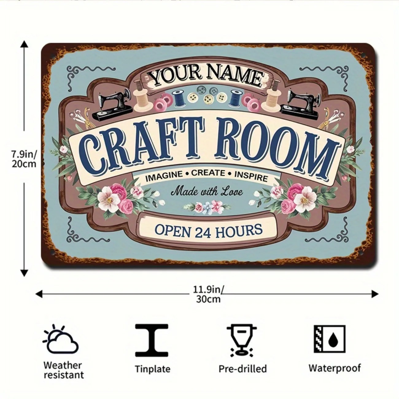 Letrero Metálico Personalizado - Art And Craft Studio reseña y precio