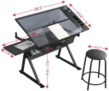 Mesa de Dibujo de Vidrio para  - Art And Craft Studio reseña y precio