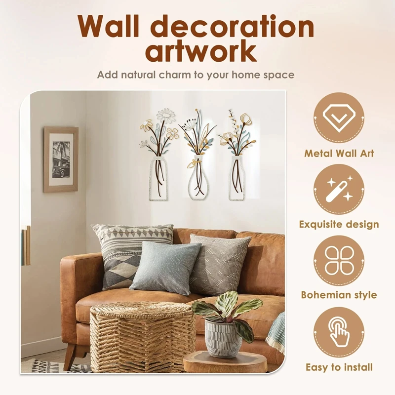 3 piezas de flores de metal pa - Art Craft Flower reseña y precio